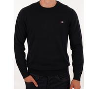 Gant Cotton Crew Neck Jumper Navy Blue