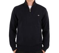 Gant Cotton Half Zip Sweater Navy Blue