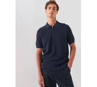 GANT Mens Cotton Rib Half Zip Polo Shirt - 433 Evening Blue - 433 Evening Blue - L
