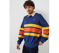 GANT Cut & Sew Heavy Rugger Long Sleeve Polo Shirt, Navy, Size M, Men Navy