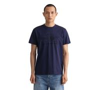 Gant D1 Tonal Archive Shield Short Sleeve T-shirt Blue XL Men