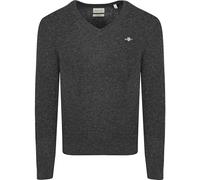 Gant Pullover V-Neck Wool Blend Navy Melange Blue Dark Blue size L