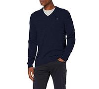 GANT Extrafine Lambswool V-Neck, Dark Navy Melange, S