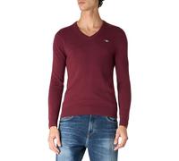 GANT Extrafine Lambswool V-Neck, Weinrot, L