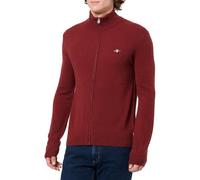 GANT Extrafine Lambswool Zip Cardigan, Plumped Red, XL