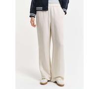 Gant female Linen Blend Straight Leg Pants - 12 - Beige, Beige,Black