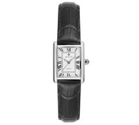 GANT G195005 Rhode Island Mini Women's Watch, Stainless Steel Silver, Leather Strap Black, Quartz