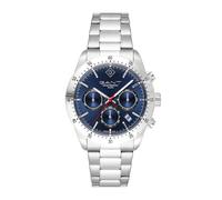 GANT G202003 Greenfield Chronograph Men's Watch Stainless Steel Silver Tone Blue Dial Quartz 10 ATM