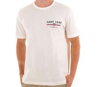GANT Mens Eggshell Regular Fit Graphic T-Shirt