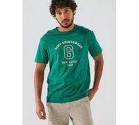 GANT Graphic G Logo Short Sleeve T-Shirt - Dark Green, Dark Green, Size S, Men Dark Green