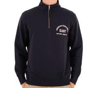 Gant Graphic Half Zip Sweatshirt Navy Blue