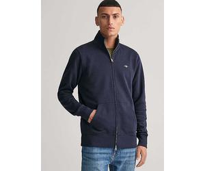 Gant High Collar Sweat Jacket Navy