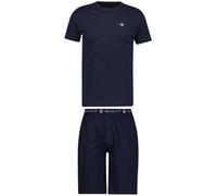 Gant Jersey T-Shirt & Shorts Pyjama Set, Navy - S