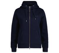 GANT Ladies Sweater Jacket - Regular Tonal Shield Zip Hoodie, Hood, Logo, Einfar