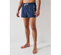 GANT Lightweight Logo Swim Shorts - Dark Blue, Dark Blue, Size S, Men Dark Blue