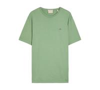Gant Logo-embroidered Cotton T-shirt - Light Green - XL
