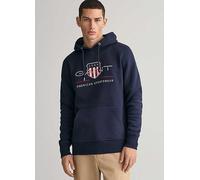 Gant Logo Print Hoodie Blue