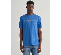Gant Logo Print T-Shirt Rich Blue
