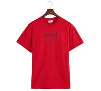 Gant Logo Script Printed Short Sleeve T-shirt Red S Men
