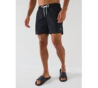 GANT Logo Swim Shorts - Black, Black, Size S, Men Black