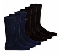 GANT Men Cotton Socks 6-Pack, Soft Casual Solid Black, 43-45