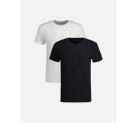 Gant for man. 900002008 Pack of two crew neck t-shirts white, black (L), Casual, Homewear, Cotton, Short sleeve