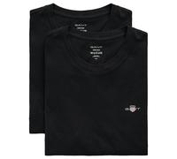 GANT Men's 2 Pack Crew Lounge T-Shirt, Black, 3XL