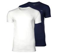 GANT Men's 2-Pack Lounge T-Shirts with Crew Neck, Black, Navy/White, M