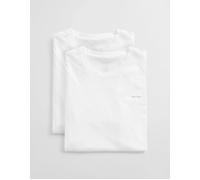GANT Men's 2-Pack Regular Fit Cotton Crew-Neck T-Shirts, White