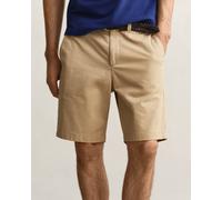 Gant Mens 248 Regular Fit Shorts in Brown Cotton - Size 34 (Waist)