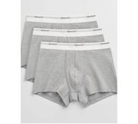 GANT Men's 3-Pack Core Boxer Trunks, Light Grey Melange