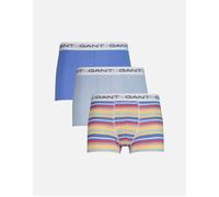 GANT Men's 3-Pack Stripe Print Boxer Trunks, Perfect Blue