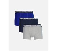 GANT Men's 3-Pack Striped Waistband Boxer Trunks, Navy/Grey/Blue - Size: 33/32/32