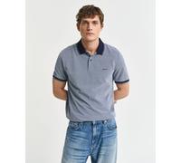 Gant Mens 4-Colour Oxford Piqué Polo Shirt in Navy Cotton - Size X-Large