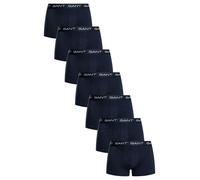 GANT Men's 7-Pack Regular Waist Boxer Trunks, Marine - Size: 32/33/32