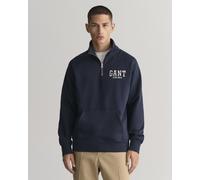 Gant Mens Arch Half-Zip Sweatshirt - Navy - Size Small