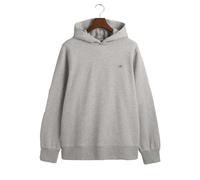 Gant Mens Archive Shield Embroidered Hoodie - Grey - Grey - XXL