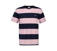 GANT Men's Bar Stripe SS T-Shirt, California Pink, L