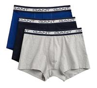 GANT Men's Basic Trunk 3-Pack Boxer Shorts, Light Grey Melange, Standard, Light Grey Mix, One Size