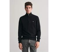 GANT Mens Cotton Half Zip Cream Sweater Black M