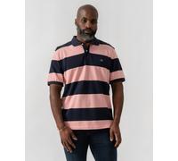 GANT Mens Block Stripe Polo - 671 Bubblegum Pink - 671 Bubblegum Pink - M