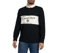 GANT Men's Blocked Heavy Rugger Polo Shirt, Black, M