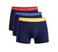 GANT Mens Boxer Briefs 3 Pack (UK, Alpha, S, Regular, Regular, Marine)
