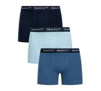 GANT Mens Boxer Briefs 3 Pack (UK, Alpha, M, Regular, Regular, Vintage Blue)