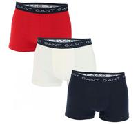 Gant Mens Boxer Shorts (Pack of 3) - Red/Off White/Navy Blue - M, M - Red/Off White/Navy Blue - 100% Mixed