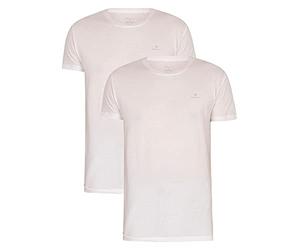 GANT Men's C-Neck 2-Pack T-Shirt, White, Standard, White, One Size