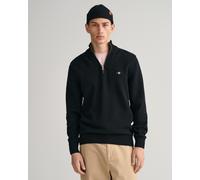Gant Mens Casual Cotton Half Zip Jumper - Black - Size 2XL