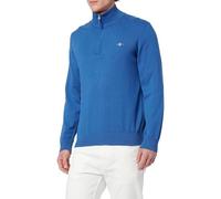 Men's GANT Mens Casual Cotton Half Zip Jumper - Blue - Size: 40/Regular