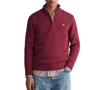GANT Men's Casual Cotton Half Zip Sweater, Plumped Red, XXL