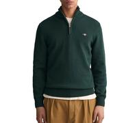 GANT Mens Casual Cotton Half Zip Sweater Tartan Green